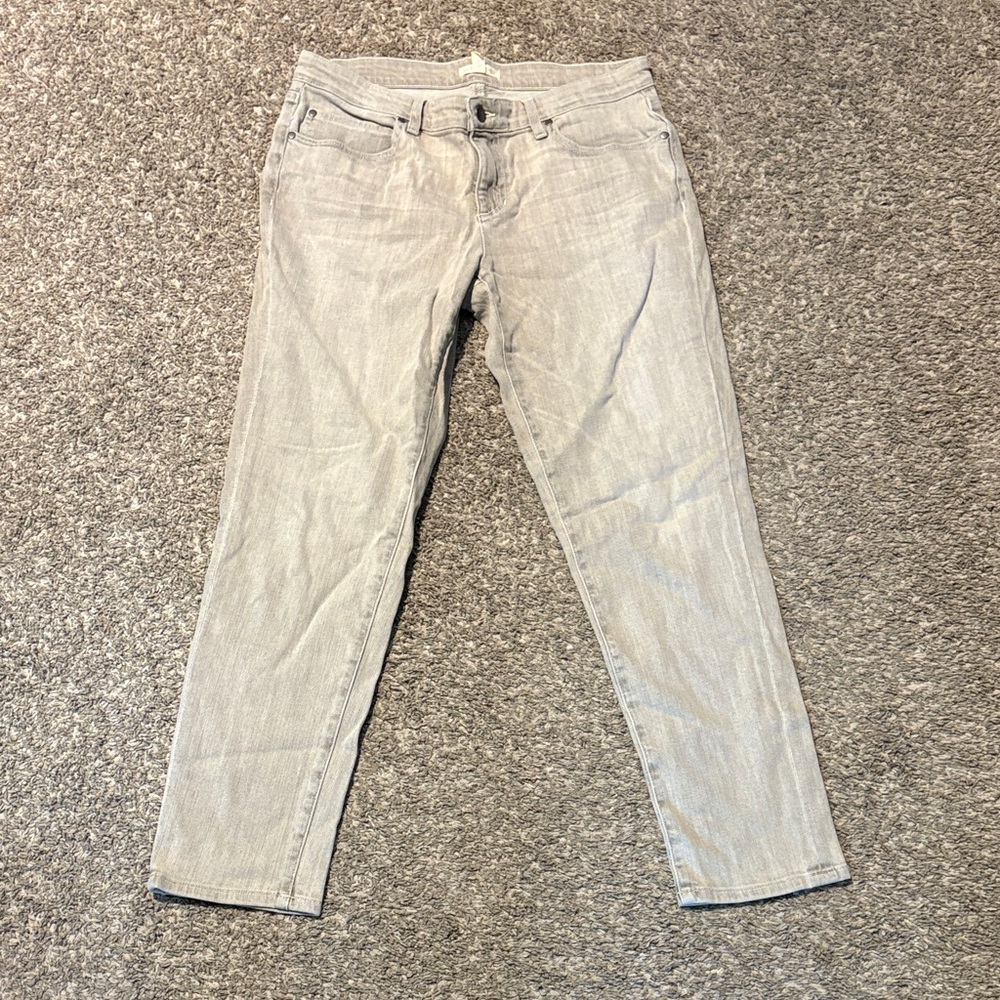 Eileen Fisher Light Gray Jean Pants Sz 8